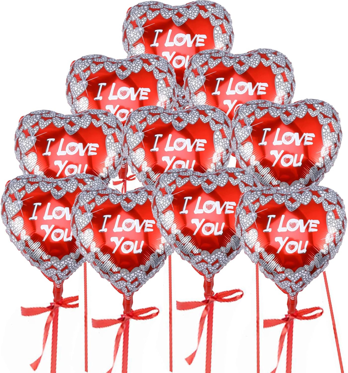 I Love You Balloons,Valentine Engagement Wedding Party Decorations,10Pcs