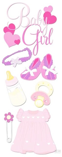 Jolee&#x27;s Boutique Baby Girl Dimensional Stickers