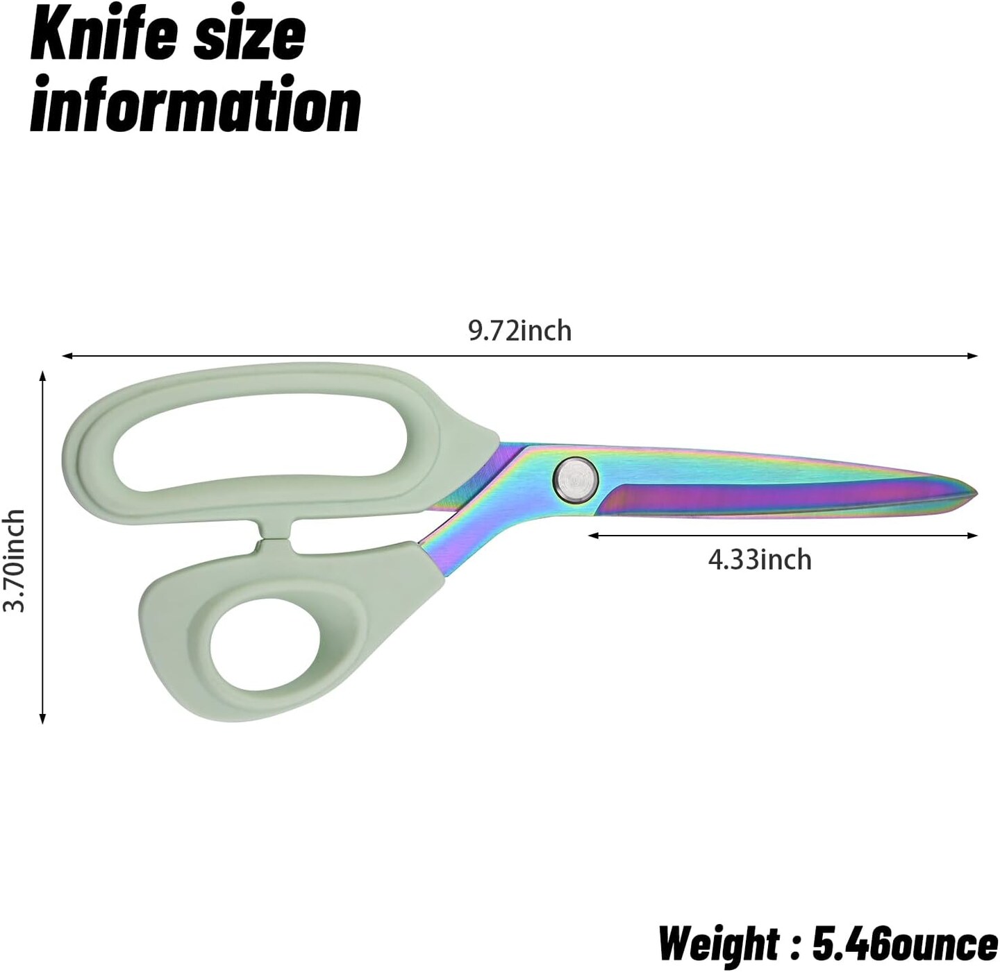 Premium Fabric Scissors Heavy Duty Multi-Purpose Titanium Coated Stainless Steel Leather Sewing Tailor&#x27;s Scissors with Comfortable Handles, Craft Clothing shears