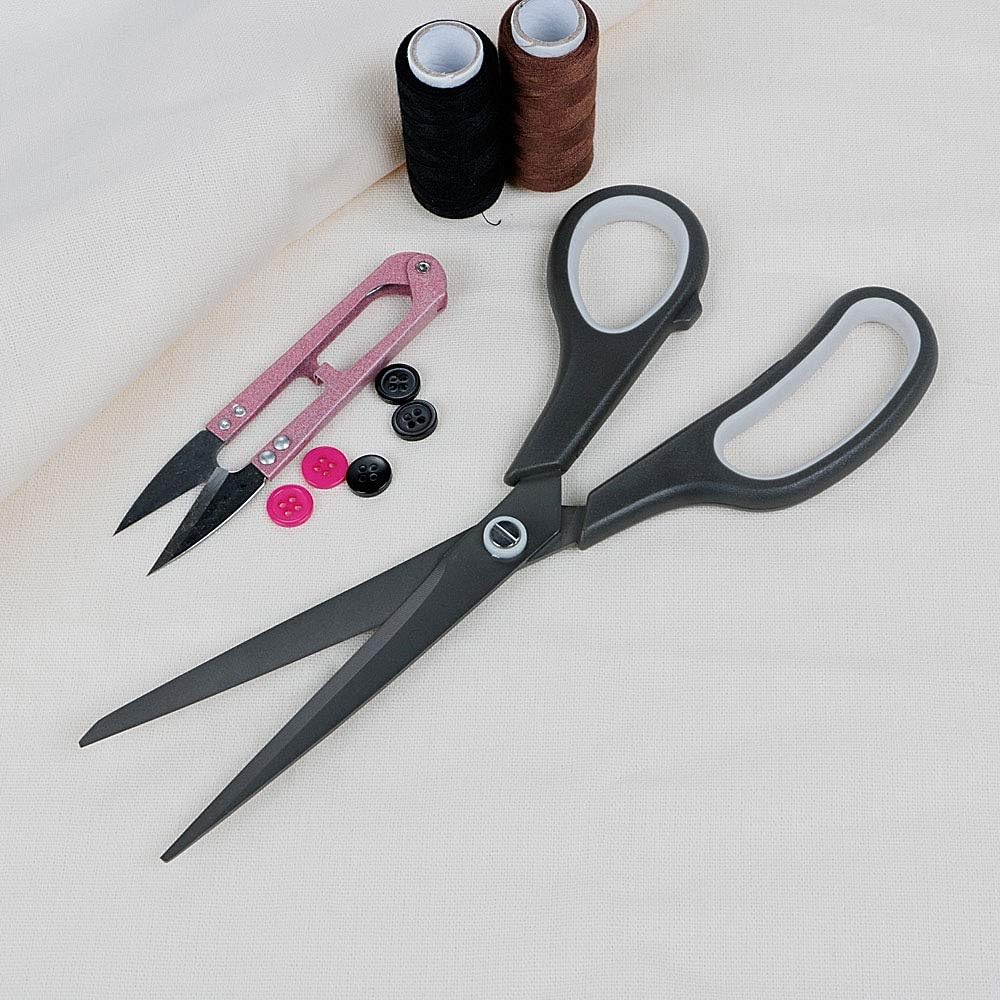 Scissors 8 Inch Soft Comfort-Grip Handles Sharp Titanium Blades, 2-Pack