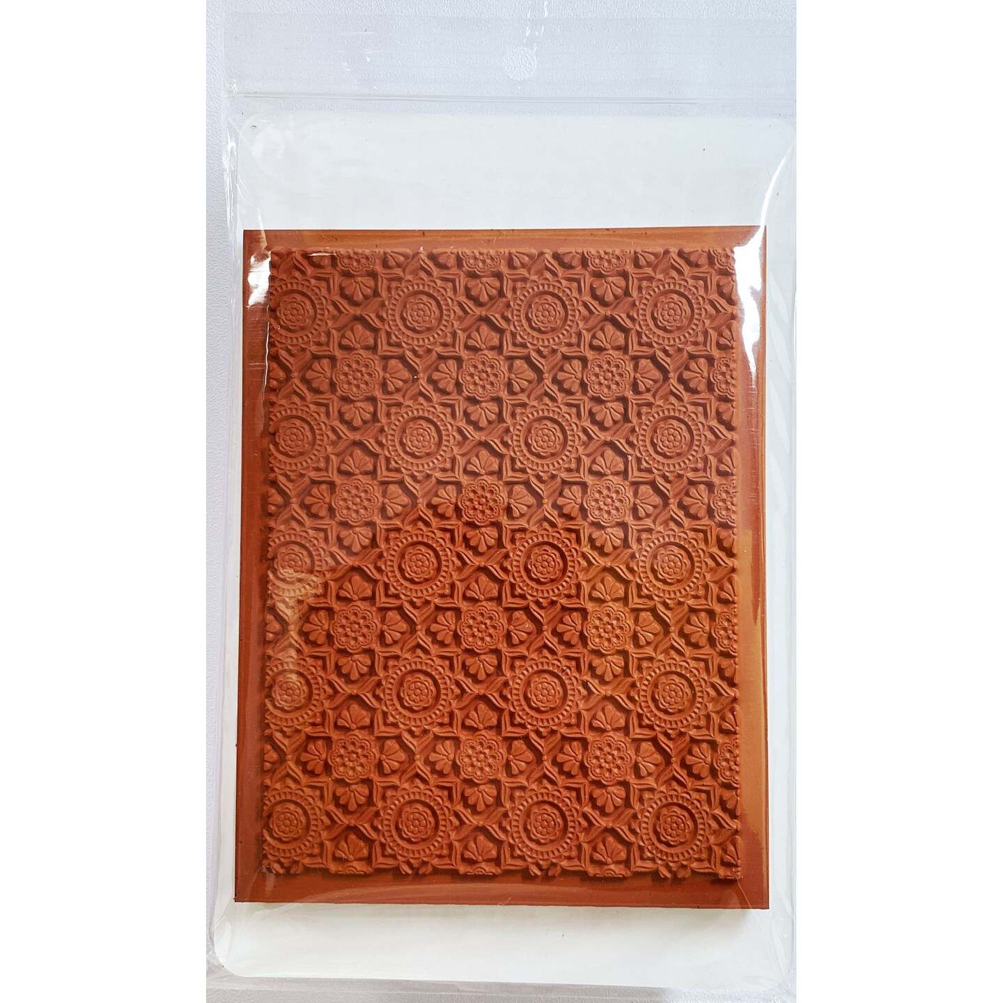 Deep Red Stamps Nordic Folk Pattern Rubber Cling Stamp