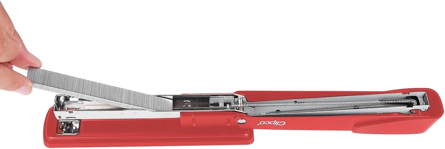 Red Stapler with 2000 Staples Full Desk Size (Pack of 6)