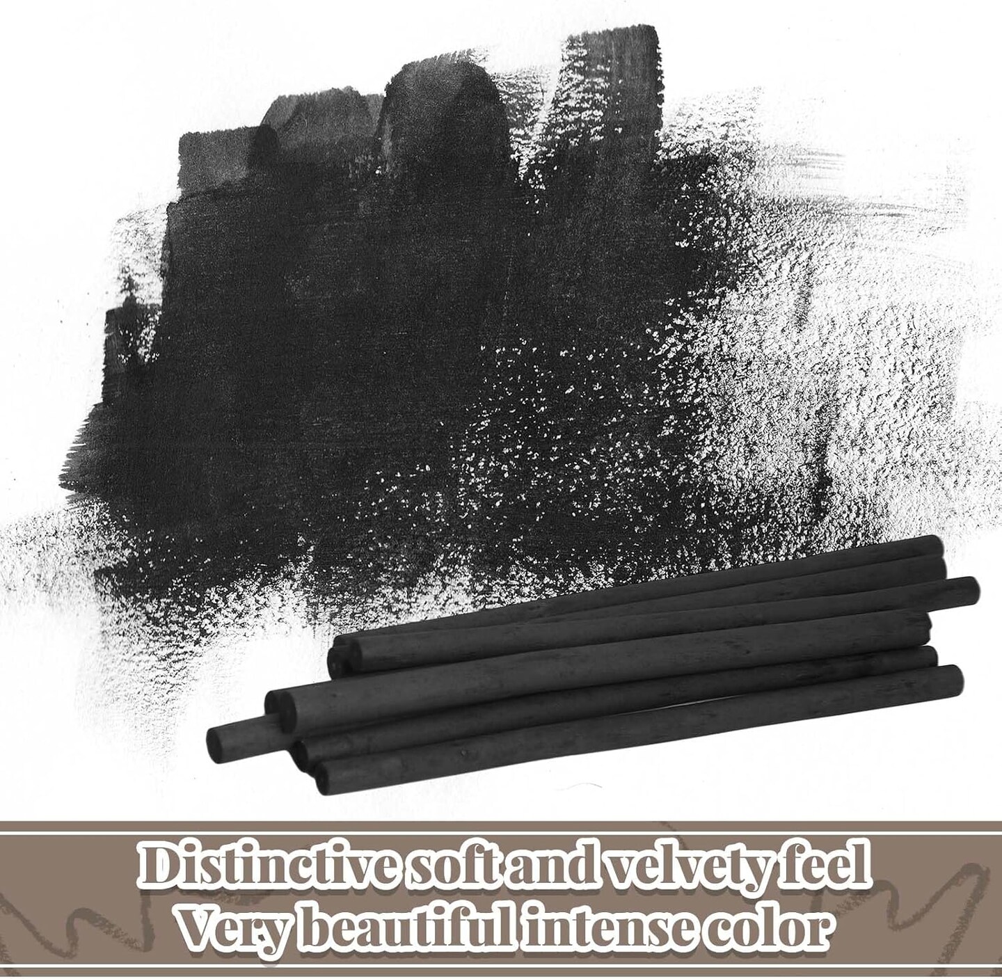 100 pcs Willow Charcoal Sticks – Soft Black Drawing Charcoal (Various Sizes)