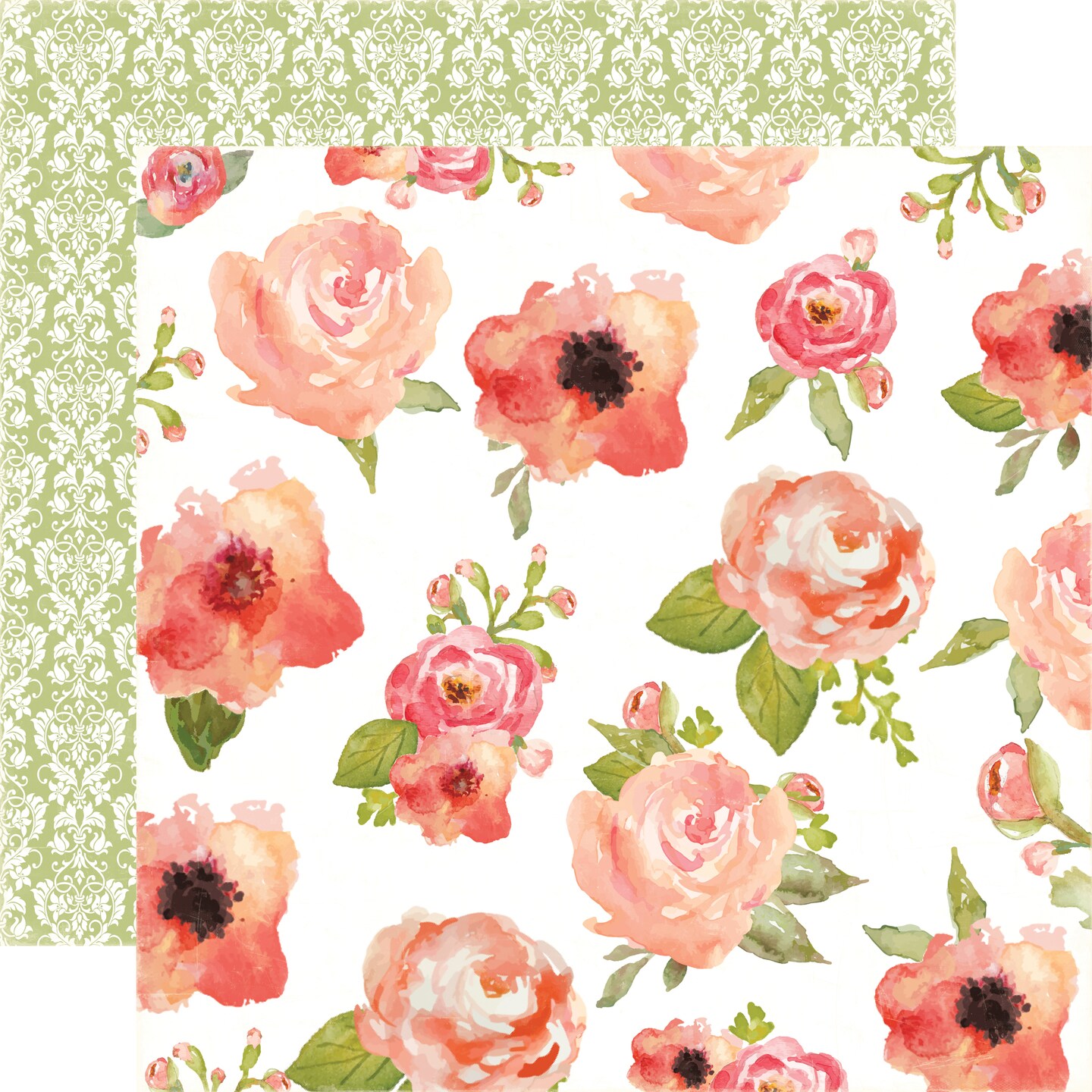 Echo Park Rustic Elegance Flowers 12x12 Double-Sided Paper