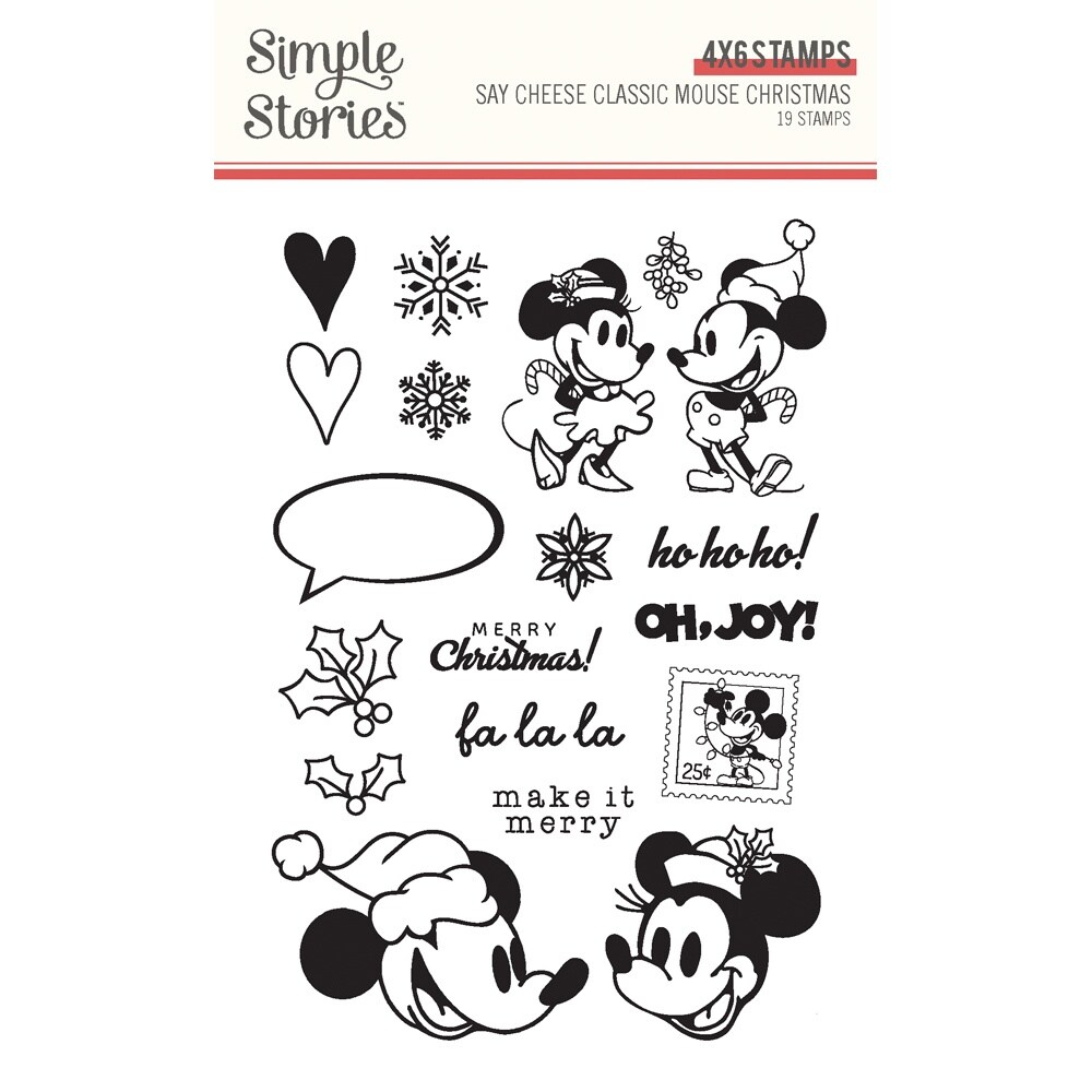 Simple Stories Photopolymer Stamps-Say Cheese Classic Mouse Christmas