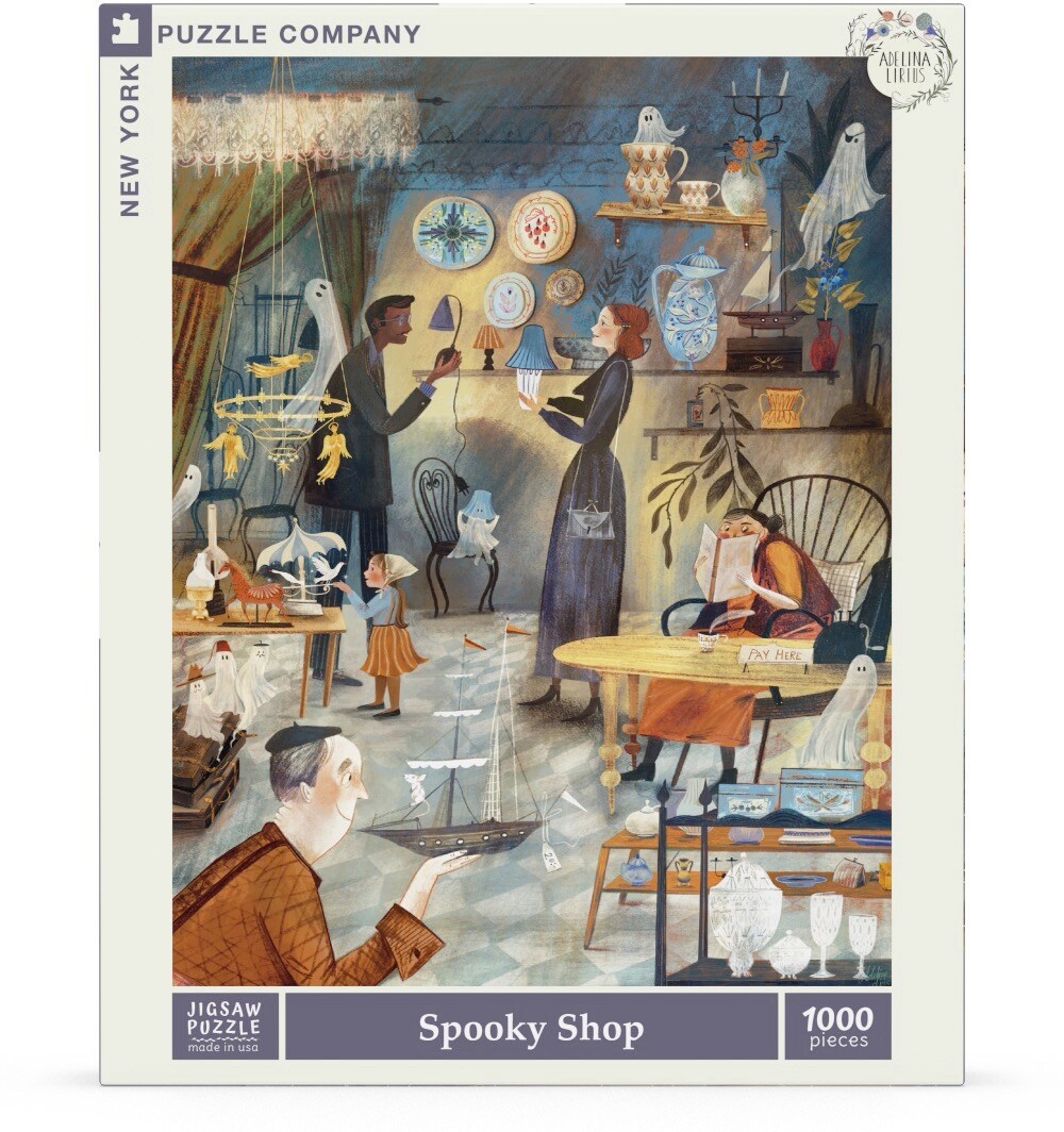 New York Puzzle Company Spooky Shop 1000 Piece Piece Jigsaw Puzzle ...