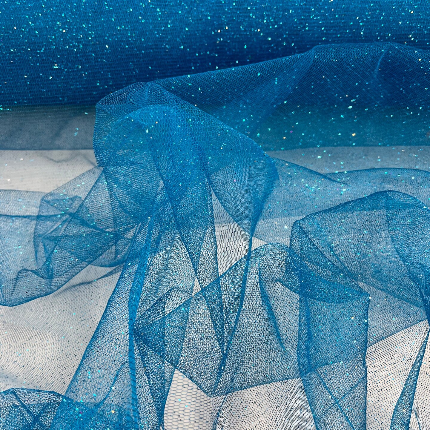 1 Yard Glitter Mesh Fabric Lightweight Sparkle Net Material for Dresses Costumes and D&#xE9;cor 60 Inches Width