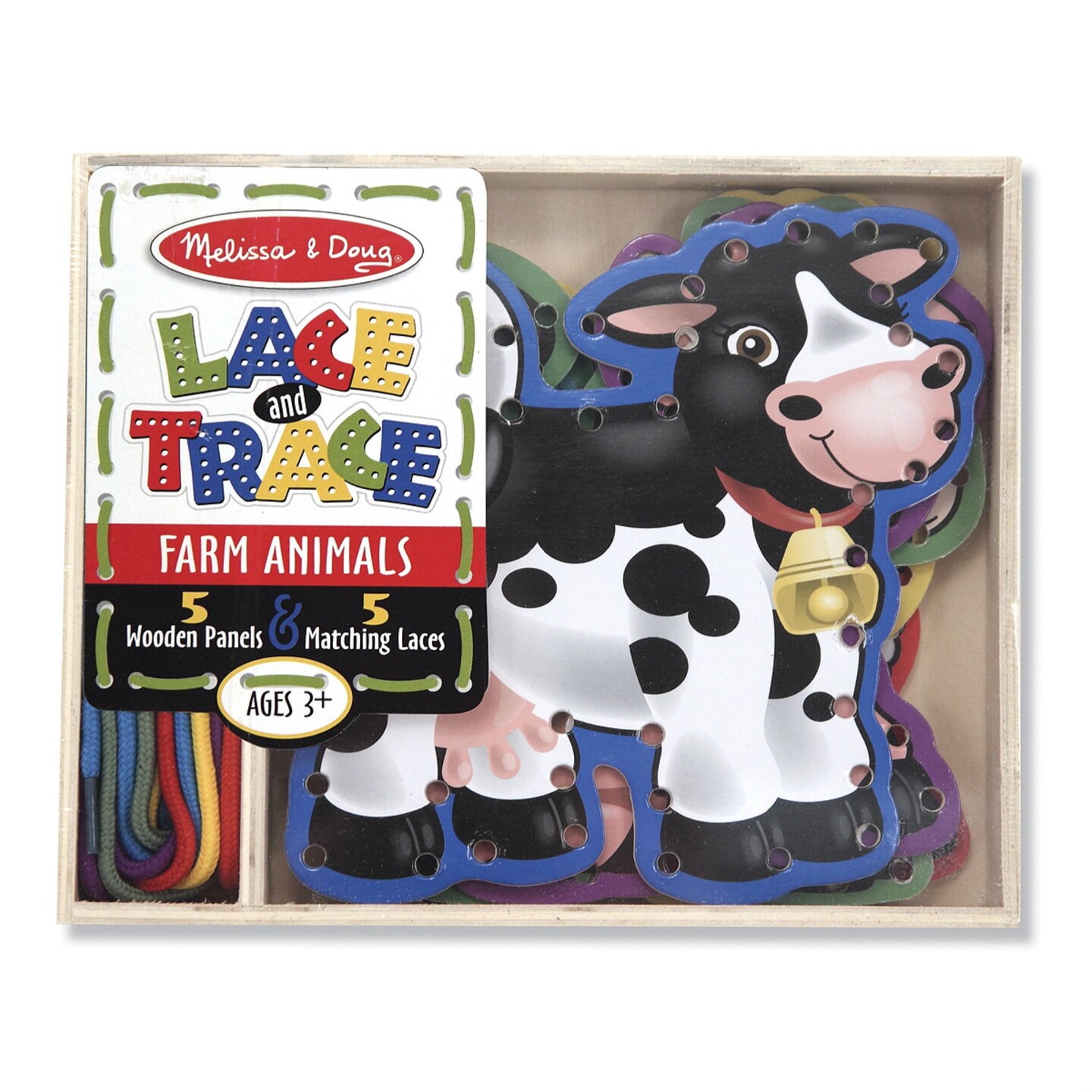Melissa &#x26;amp; Doug Farm Animals Lace and Trace Panel