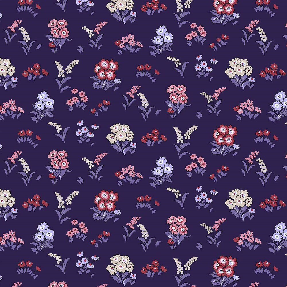 1 Yard Purple Kensington Gardens Lasenby Quilting Cotton Fabric Soft Durable Floral Creative