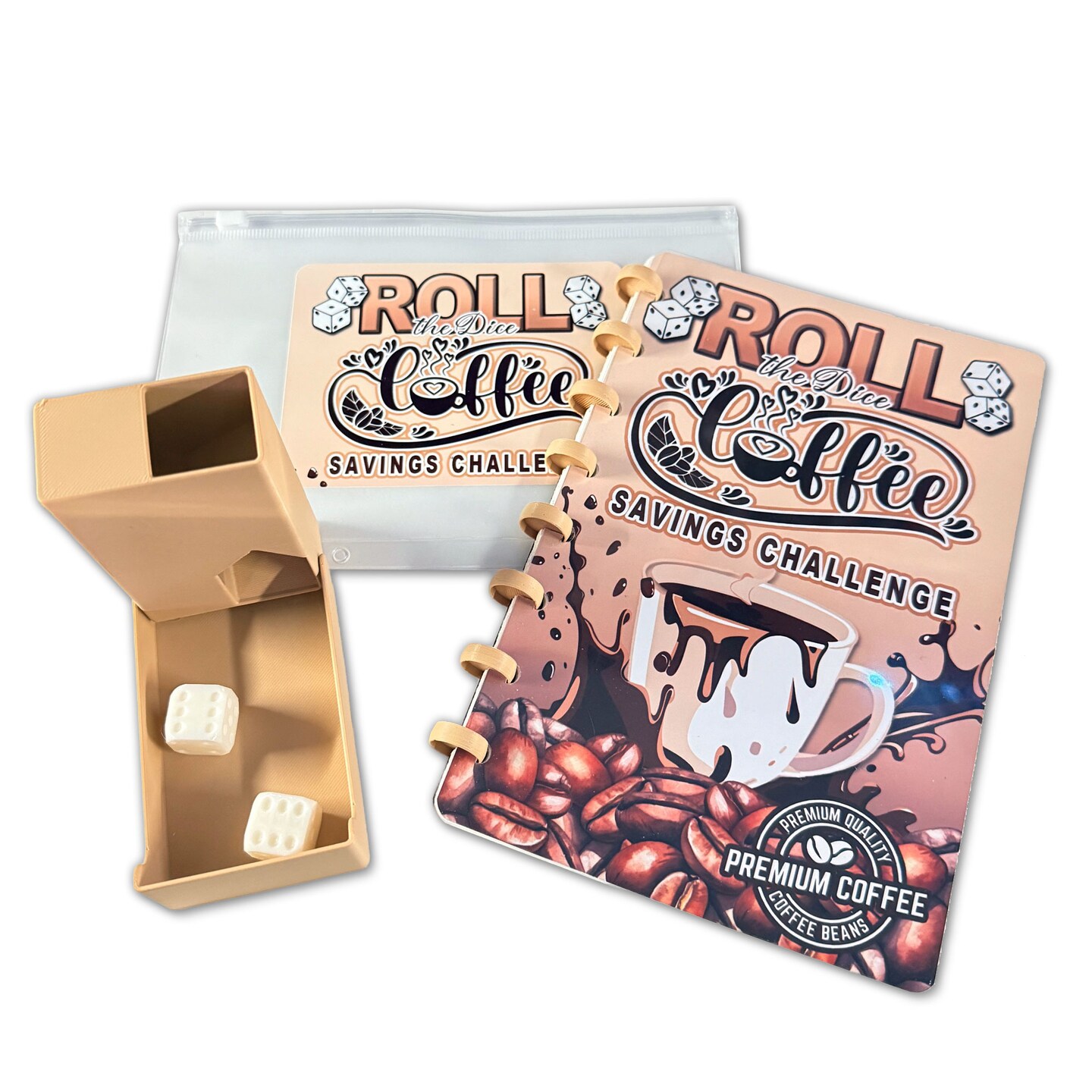 Roll the Dice - 10 page A5 Binder with Foldable Dice Tower and 2