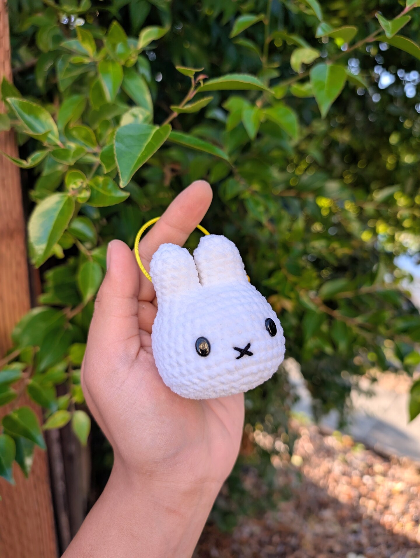 Cute Miffy Bunny Crochet Plush Keychain | Handmade Amigurumi Gift