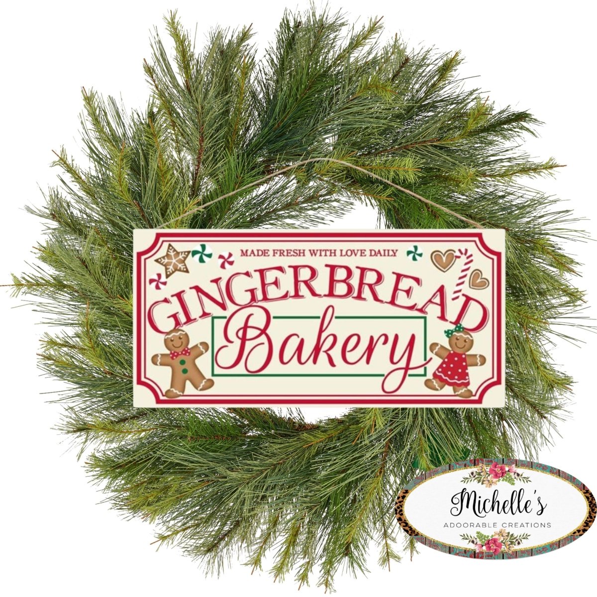 12&#x22; Wooden Sign: Gingerbread Bakery