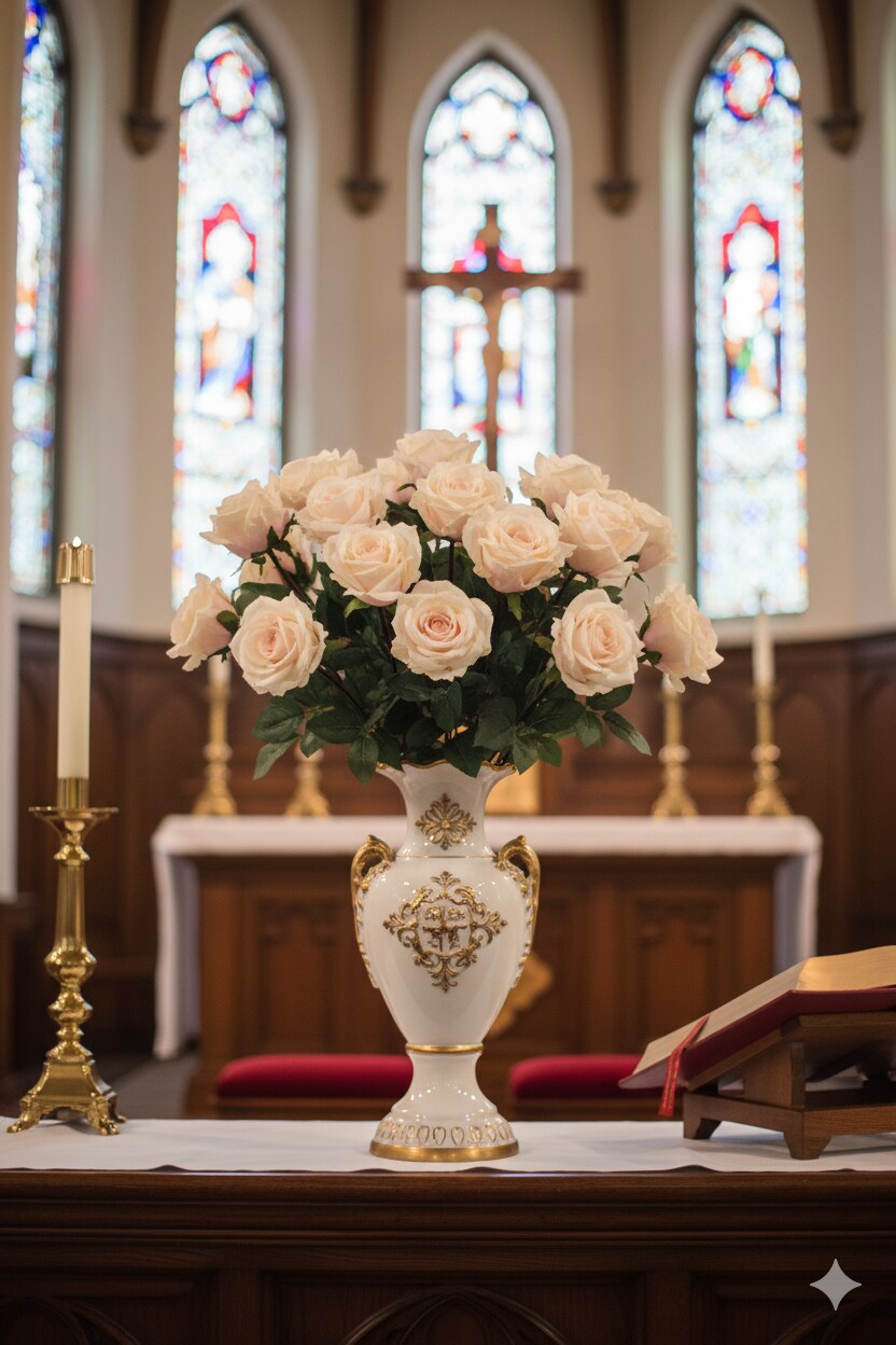 12PCS 27&#x22;REAL TOUCH ROSE 4&#x22;DIA -Pink