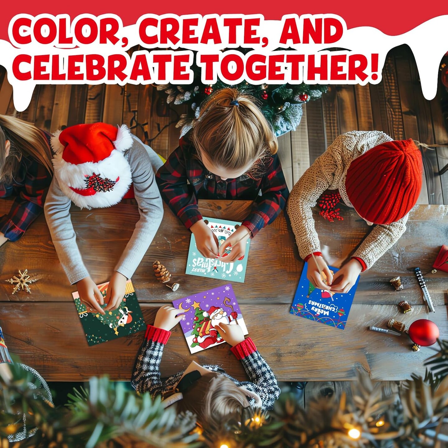 Pre Printed Canvas for Painting 12 Pcs 6 x 6 Inch (Christmas Canvas) 6"L x 6"W