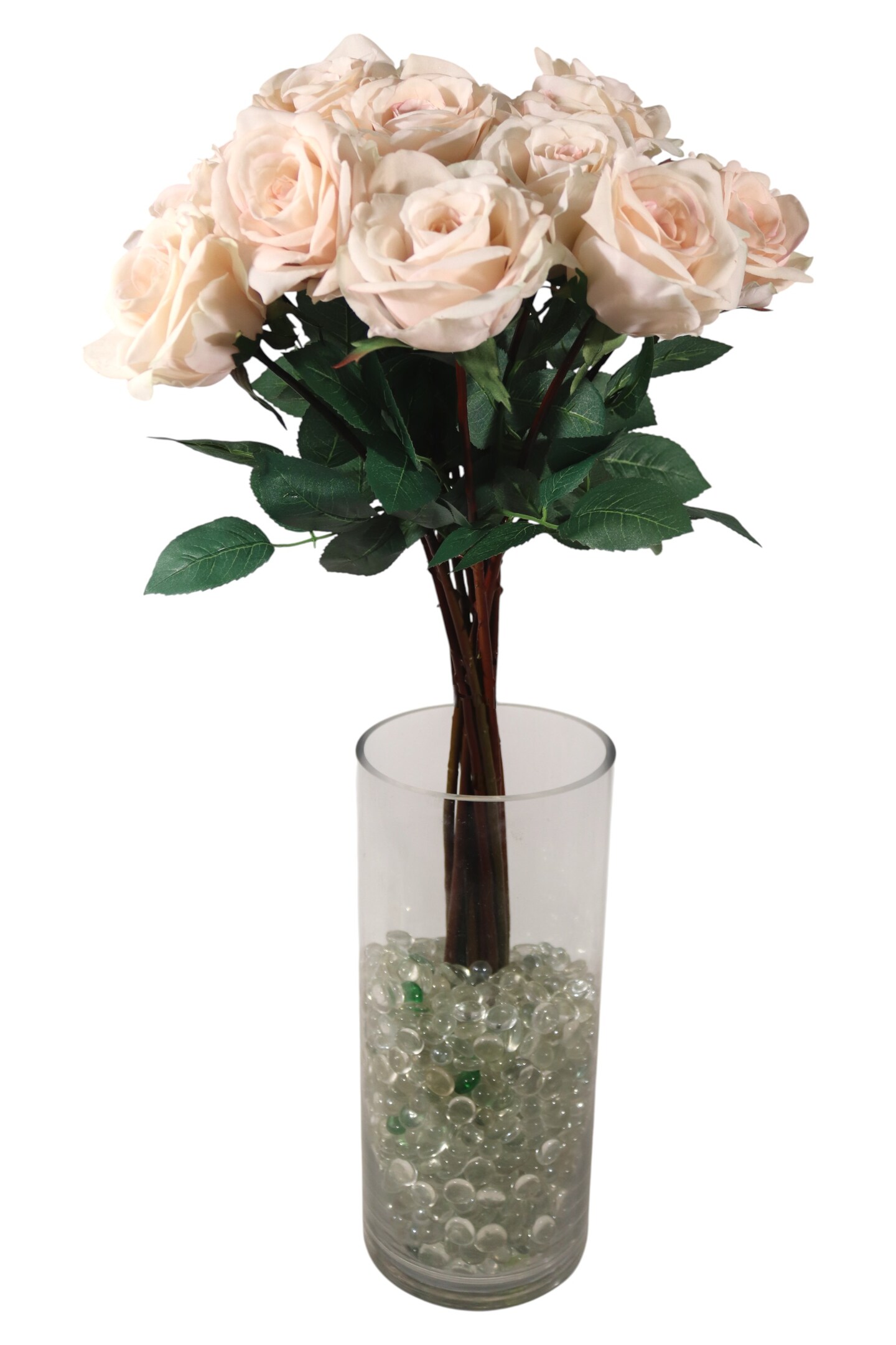 27” Real Touch Mauve Rose 4” Bloom, Lifelike Faux Flower for Bouquets, Home, Wedding & Event Decor