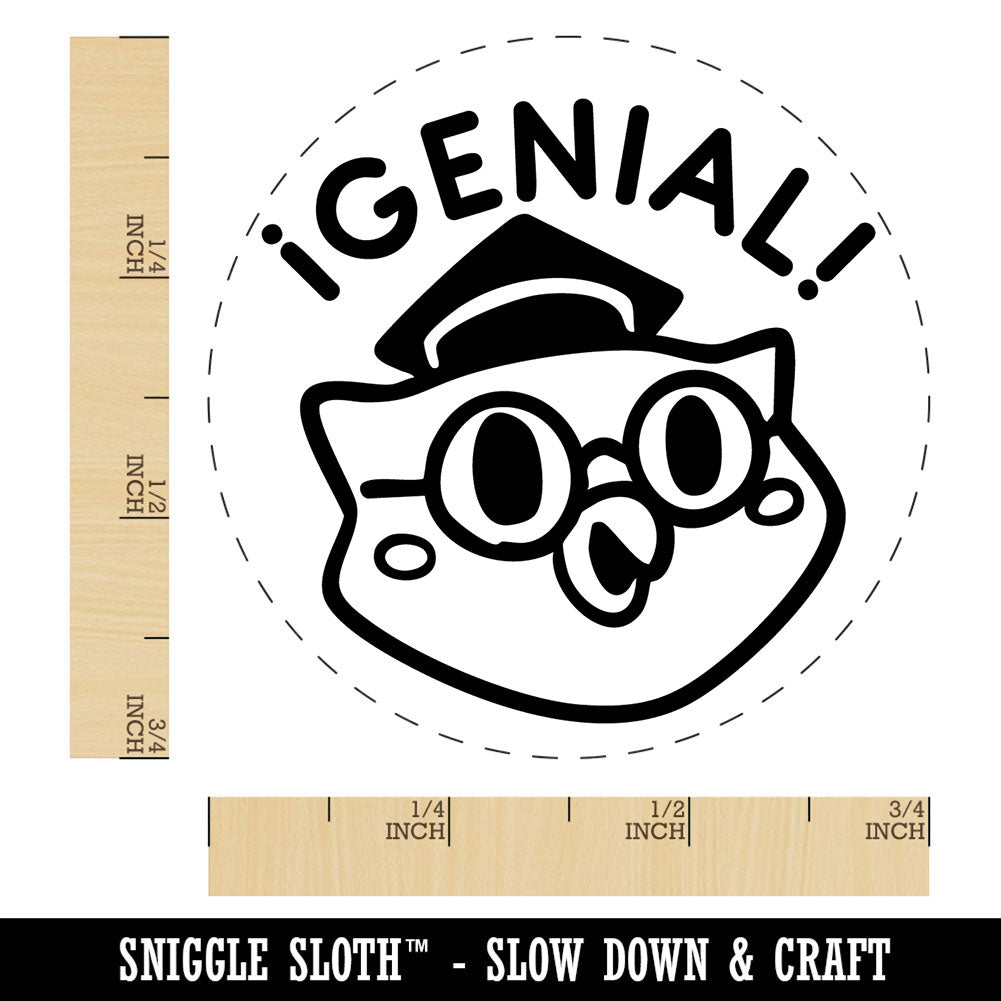 Genial Spanish Brilliant Scholar Owl Bird Teacher Stamp Self-Inking Rubber Stamp for Stamping Ink Stamper