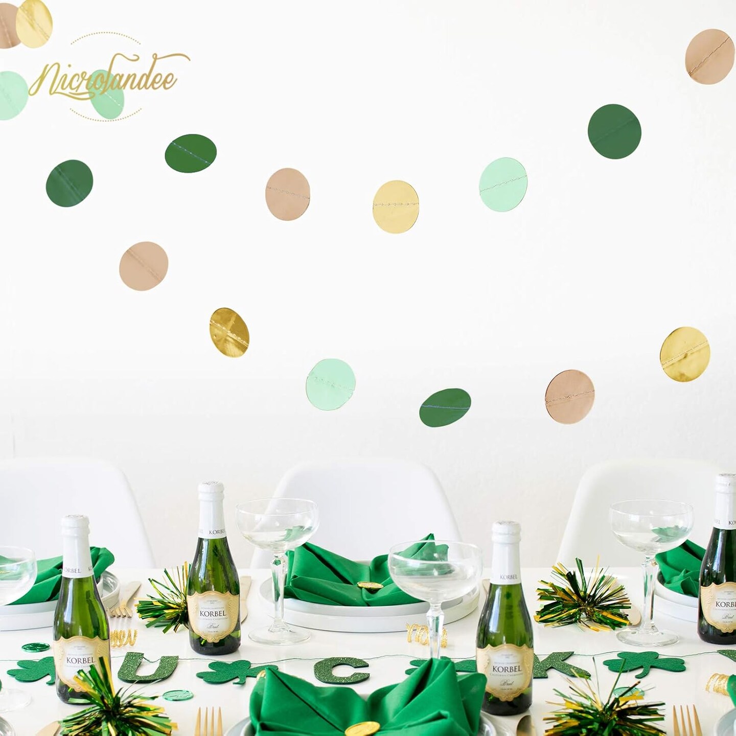 Wedding Party Decorations(Emerald Green, Light Green, Gold, Brown)	8.7 x 4.06 x 0.55 inches