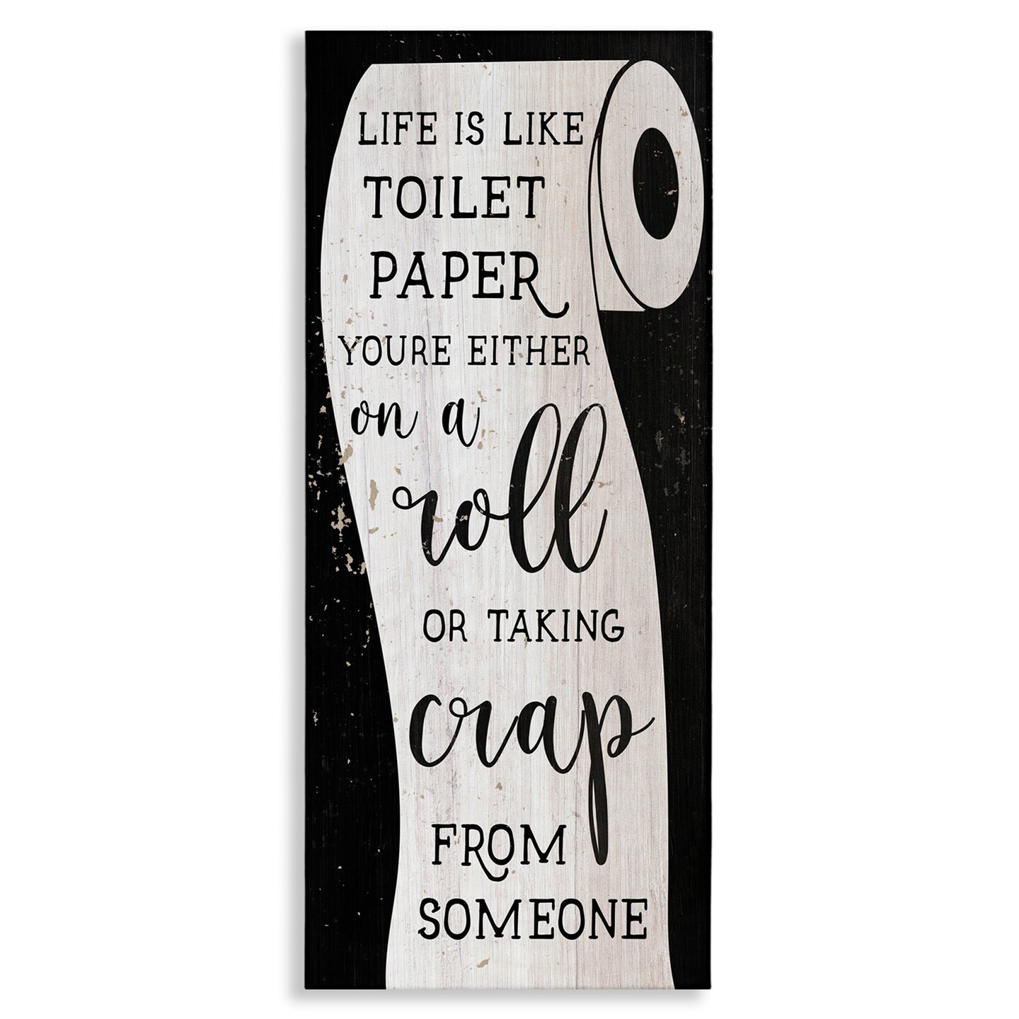Stupell Industries Like Toilet Paper Funny Bathroom Canvas Wall Art