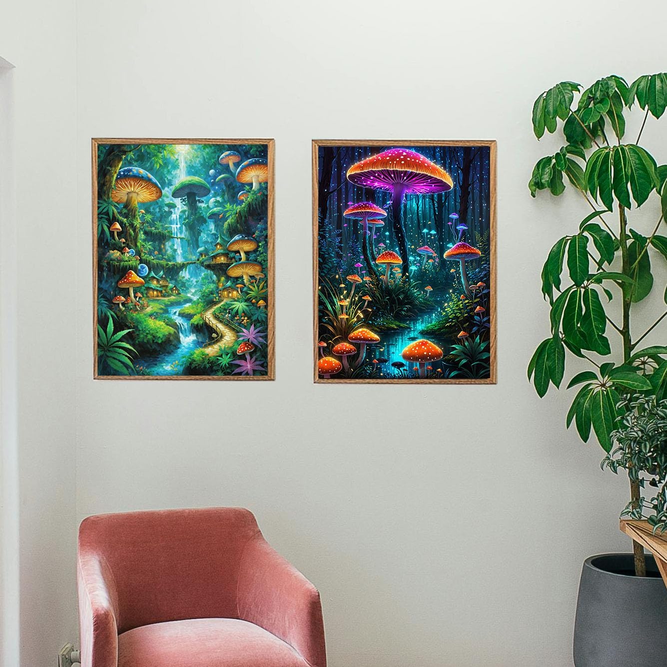 Mushroom Diamond Art Painting Kits for Adults – 2 Pack Mushroom