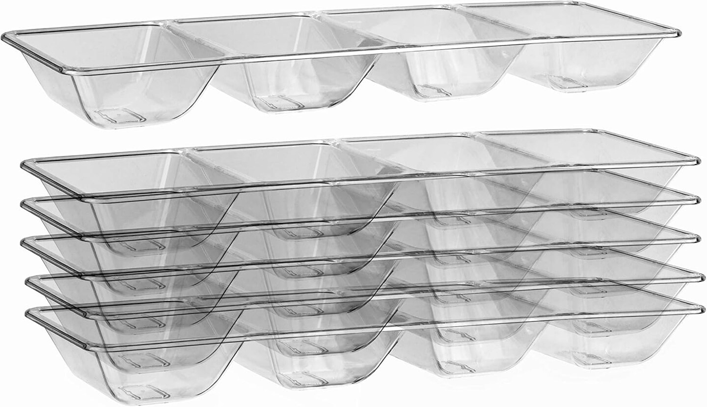 &#xA0;Premium Quality -Rectangle Plastic Disposable Serving Trays for Parties - Heavy Duty Serving Platter and Serving Trays for Eating