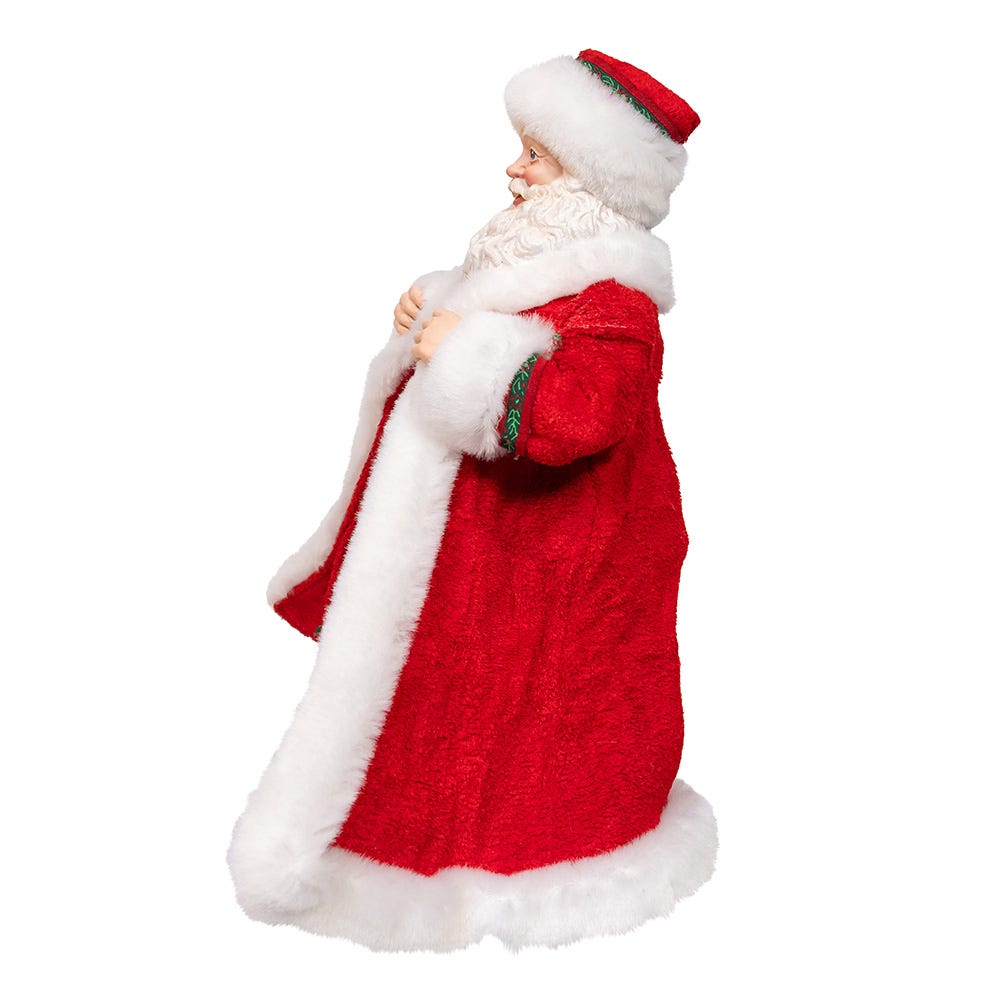 Kurt Adler 10.5-Inch Fabrich&#xE9; Santa with Gifts in Pocket.