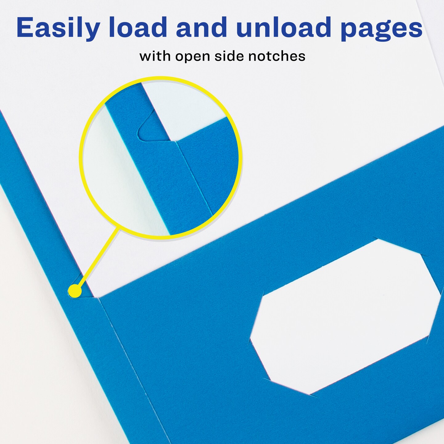 Avery Two Pocket Folders, Holds up to 40 Sheets, 25 Light Blue Folders (47986)