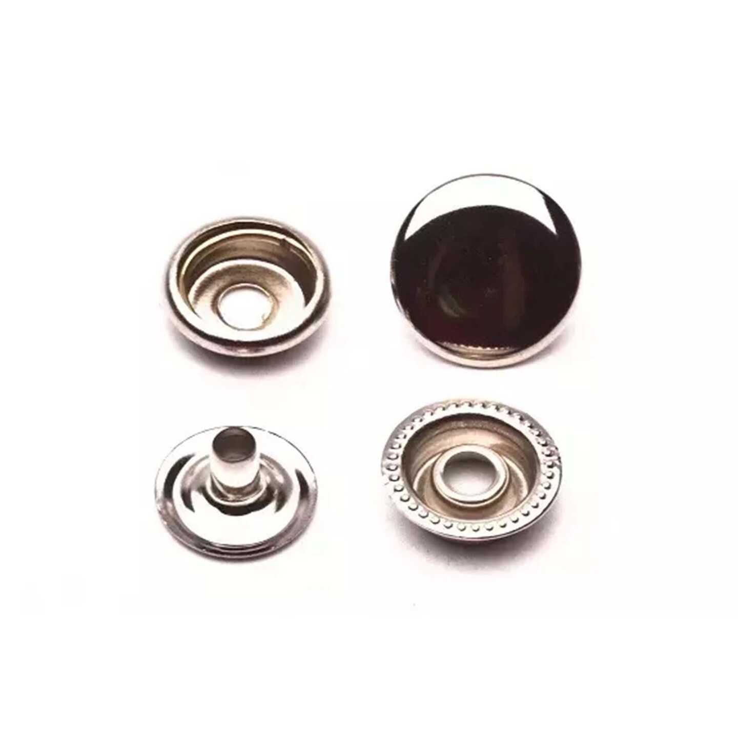 Standard Ring Snaps 4-Part Set Durable Heavy Duty Fasteners Multiple Colors