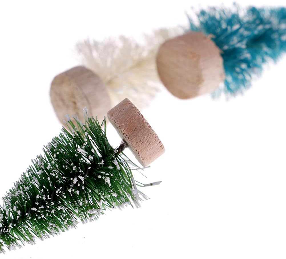 60 Pcs Mini Christmas Tree Bottle Brush (60pcs-1.77inch)