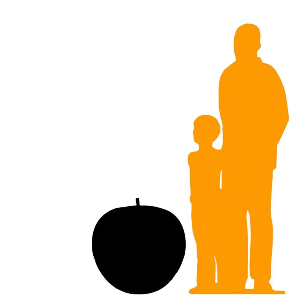 Large Green Apple Over Sized Statue