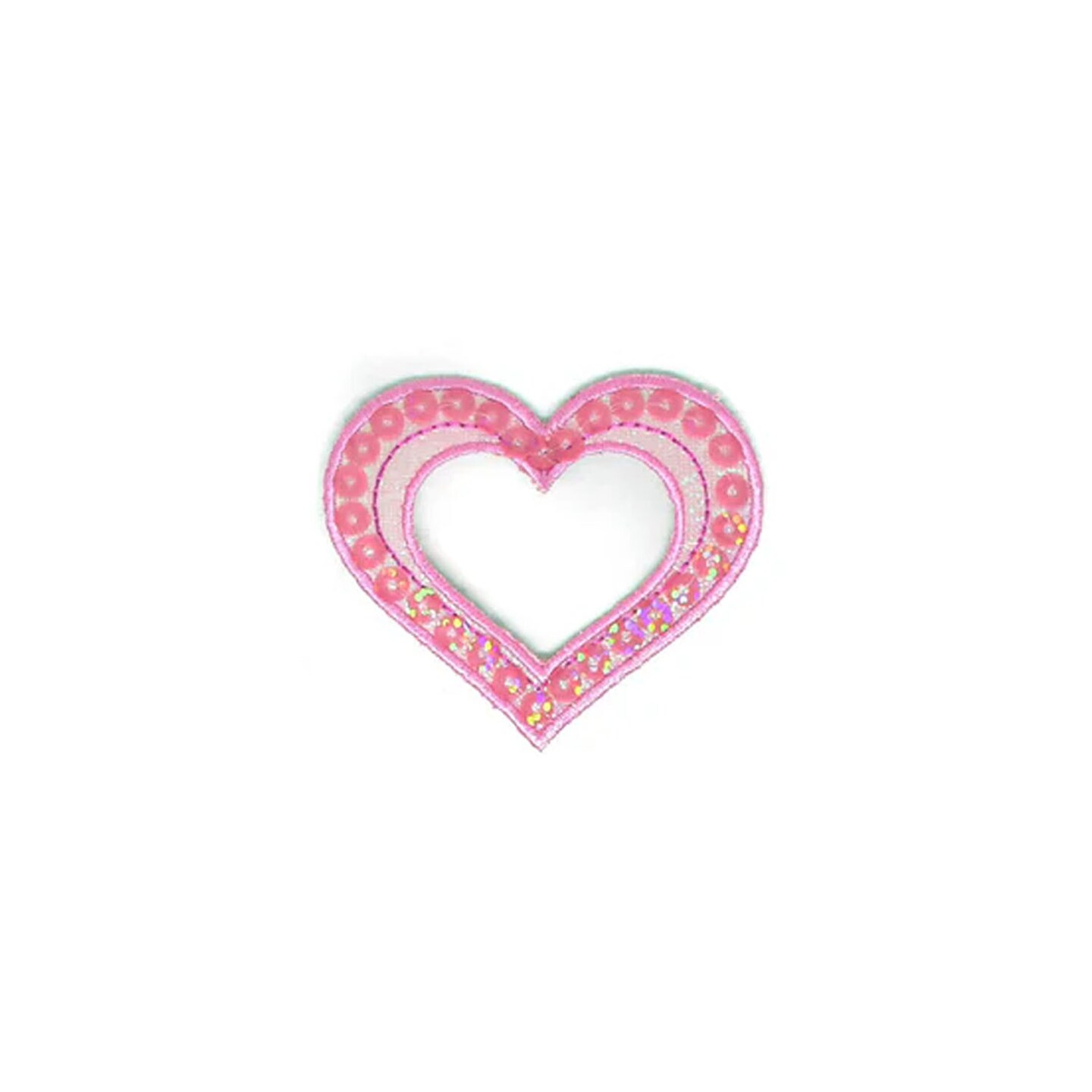 Sparkling Sequins Heart and Star Patch Applique for Clothes and Accessories