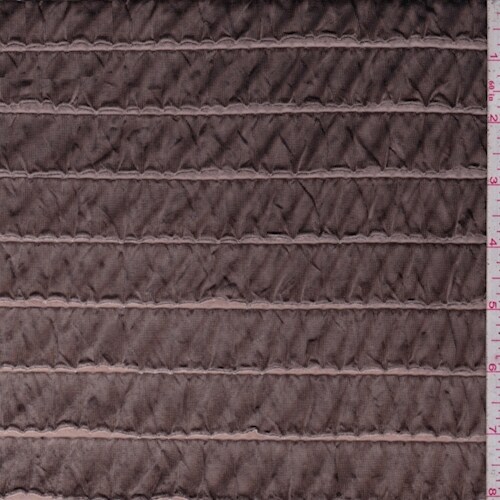 Taupe/Walnut Ombre Ruffle Knit Fabric By the Yard