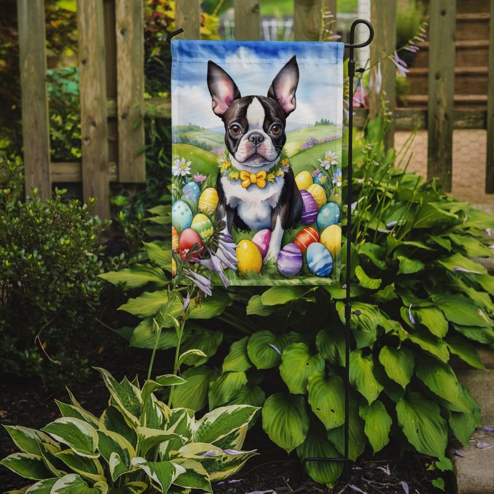 Edge Collections - 11.25" X 15.50" - Multicolor - Boston Terrier Easter Egg Hunt - 1 Piece