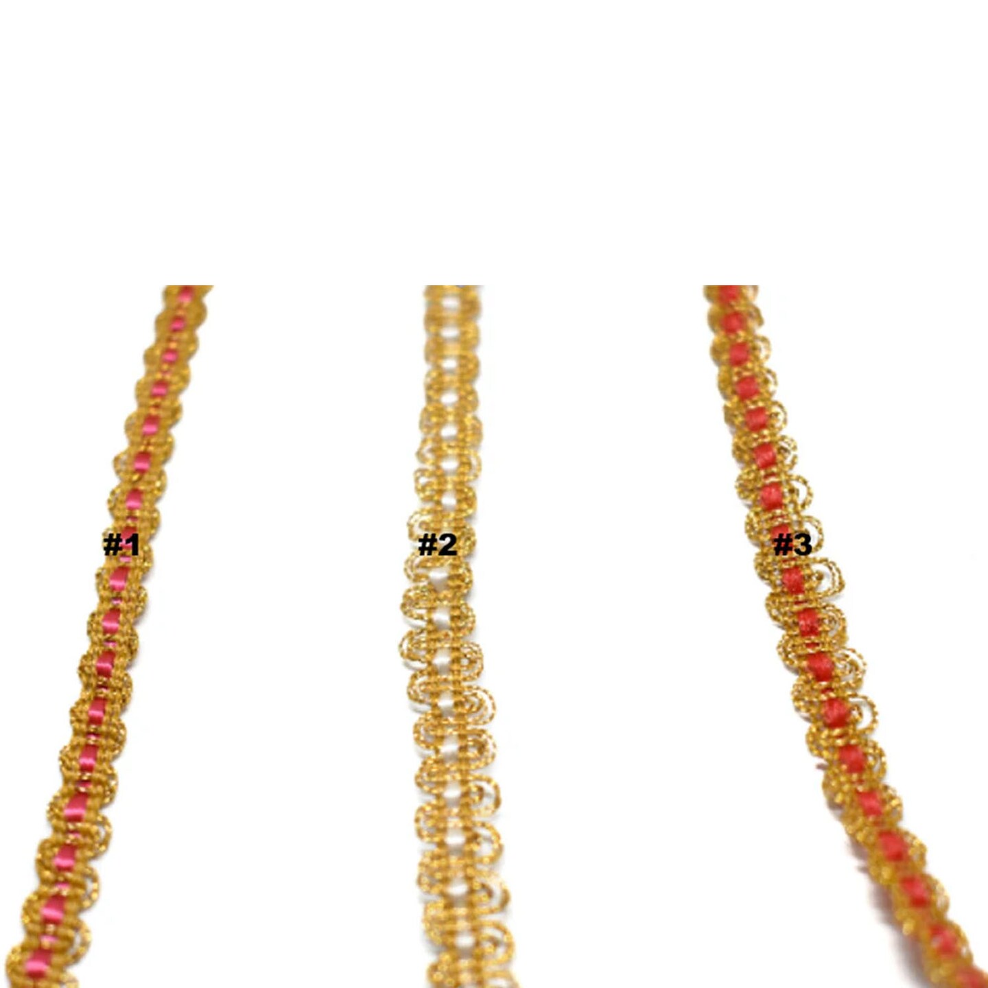 1 Yard Metallic Gold Gimp Trim Decorative Sewing Embellishment 36 Inch Width