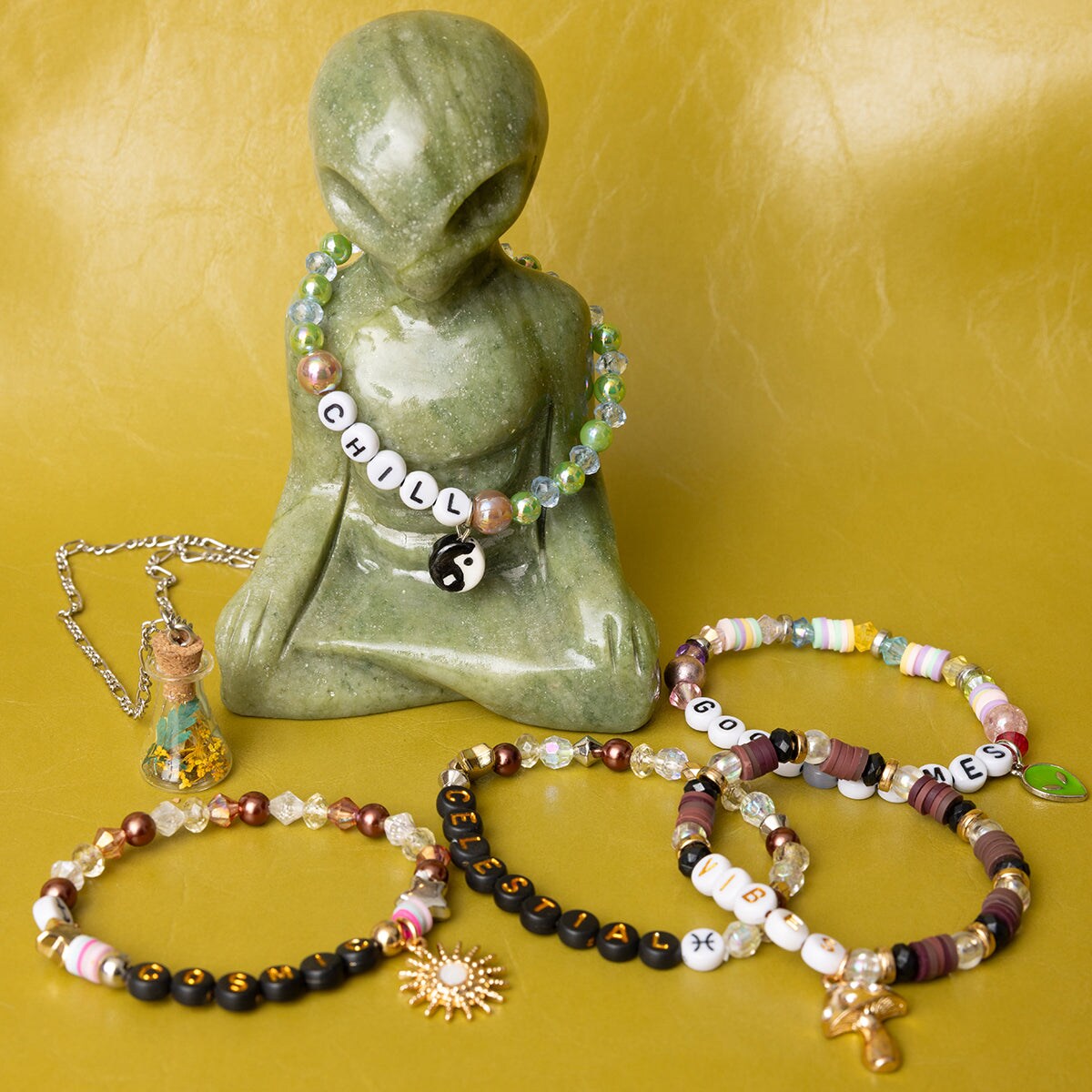 Mini Glass Potion Bottle Charms with Cork Set of 4 Clear Message in a Bottle for DIY Jewelry & Crafts