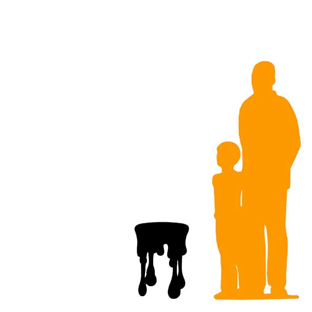 Red Melting Side Table Dripping Statue