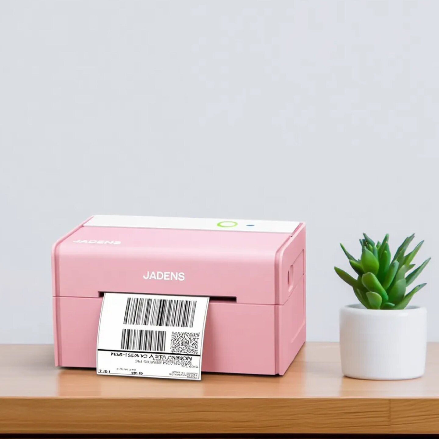 JADENS® Bluetooth Pink Thermal Label Printer 4x6 Wireless Shipping Label Printer