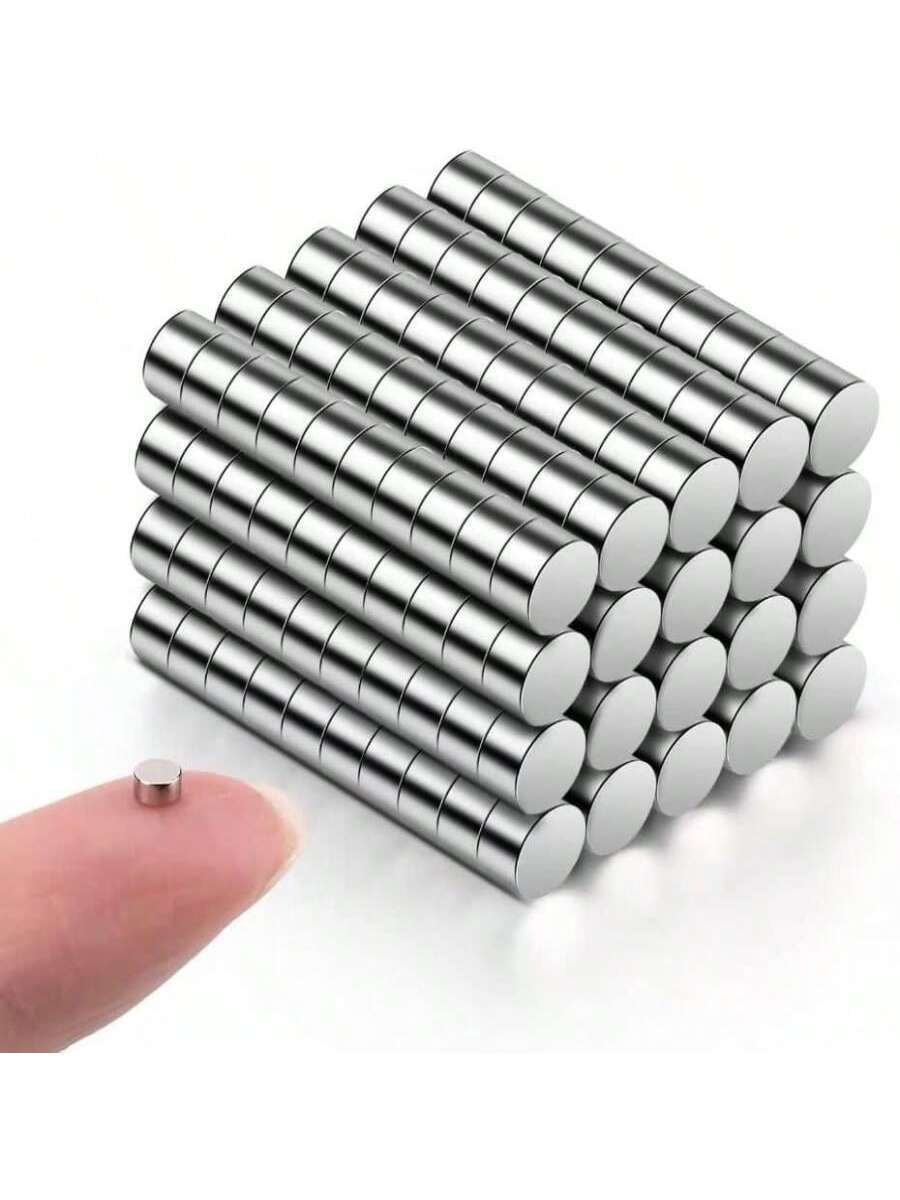 100Pcs Small Magnets, 8x3 Mm Mini Tiny Round Magnets Micro Magnets