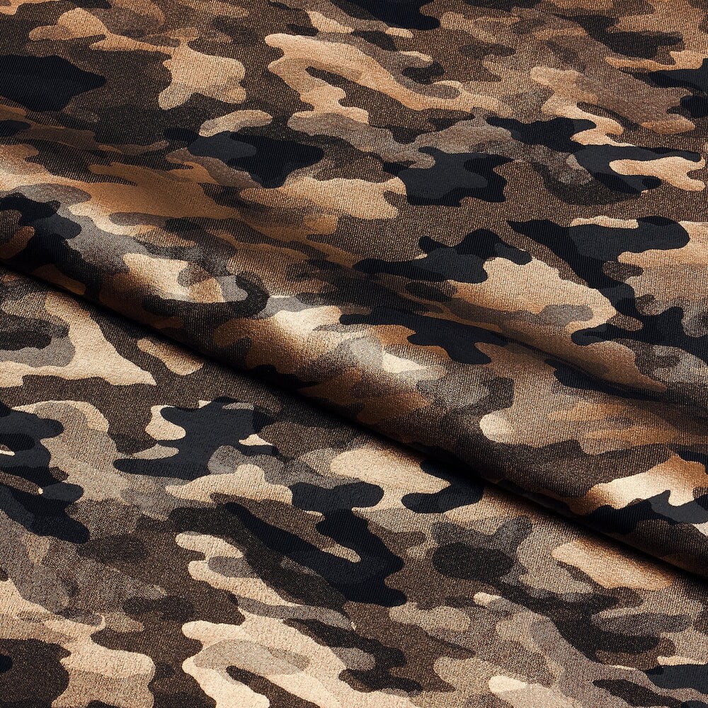 1 Yard Camo Foil Spandex Fabric Stretch Lightweight Activewear Performance Material