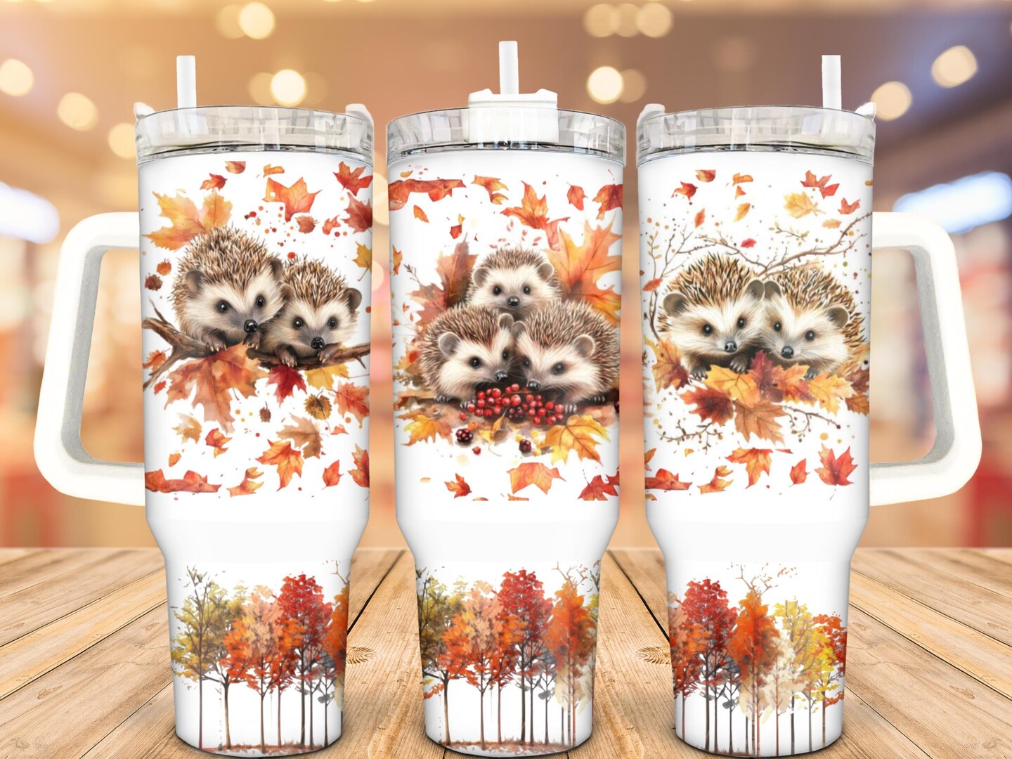 Coffee Owl Yeti Cup Autumn Owl Stainless Steel Tumbler, 40 Oz, Owl