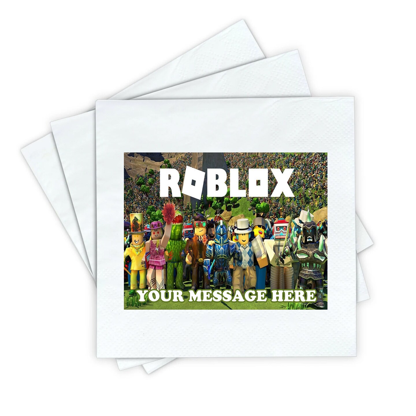 Roblox Napkins Personalized Birthday Party Supplies Favors