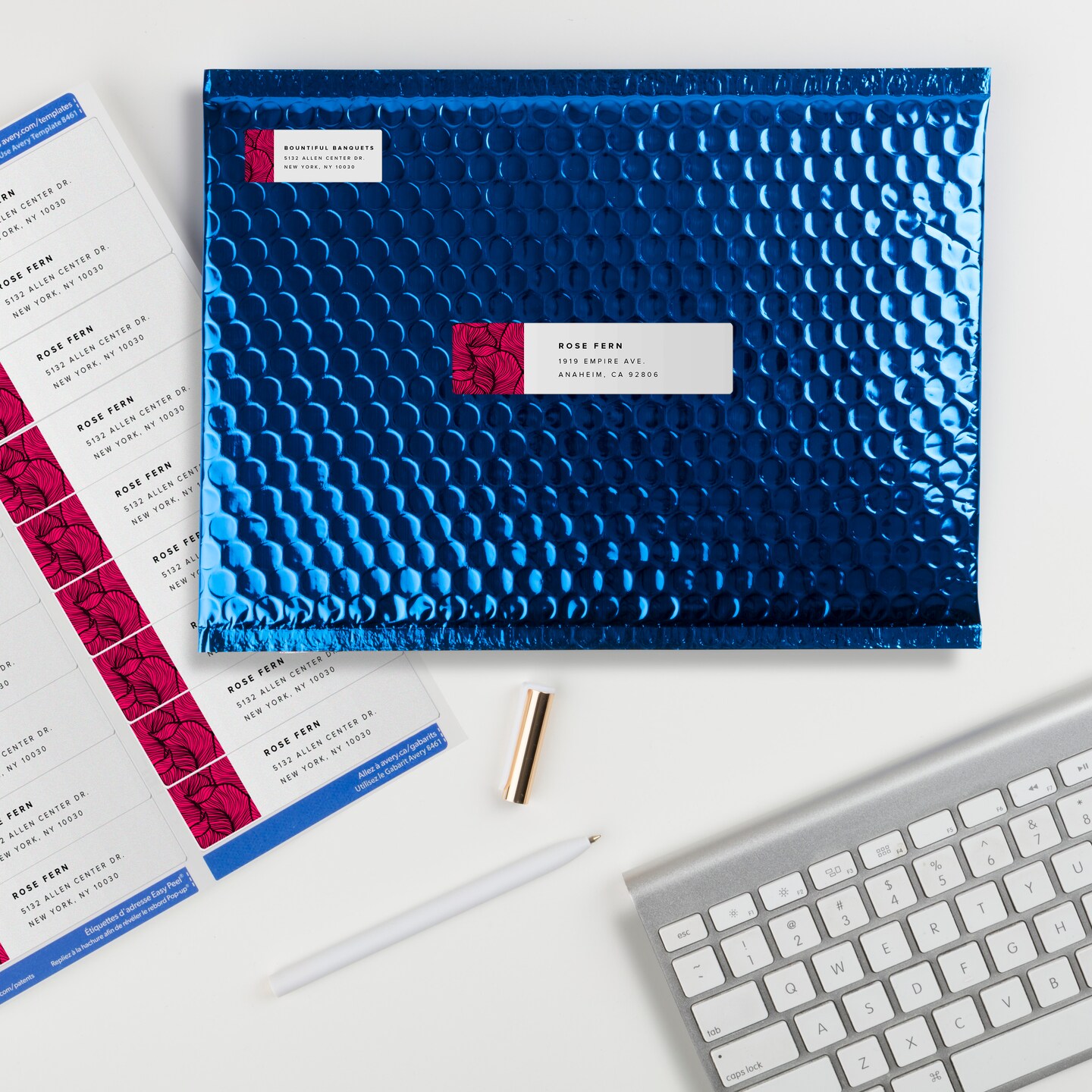 Avery Easy Peel Address Labels, Sure Feed Technology, Permanent Adhesive, 1" x 4", 2,000 Labels (8461)