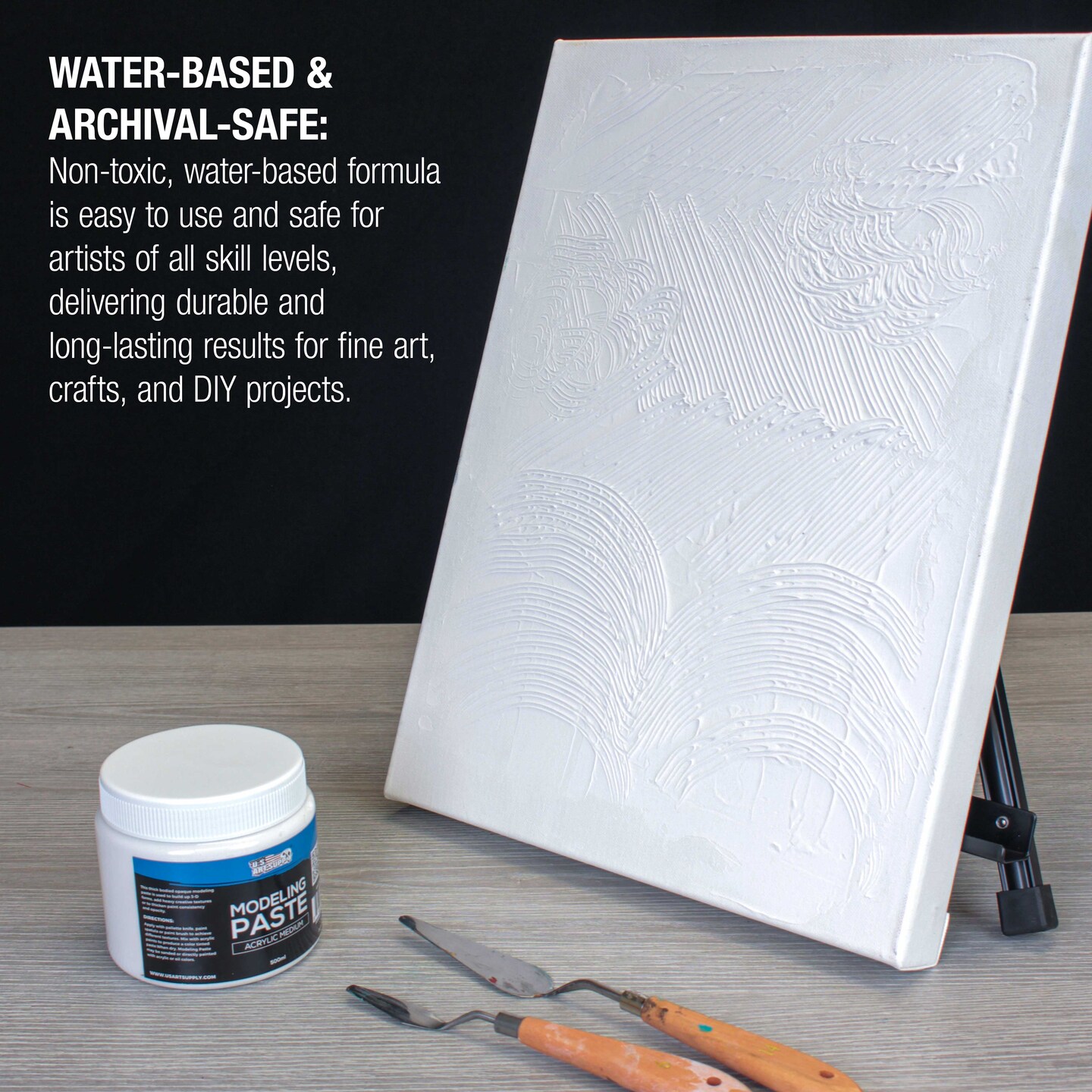 Acrylic Modeling Paste - 16.9oz (500ml) Lightweight, Flexible, Mixable, Sandable, and Archival-Safe