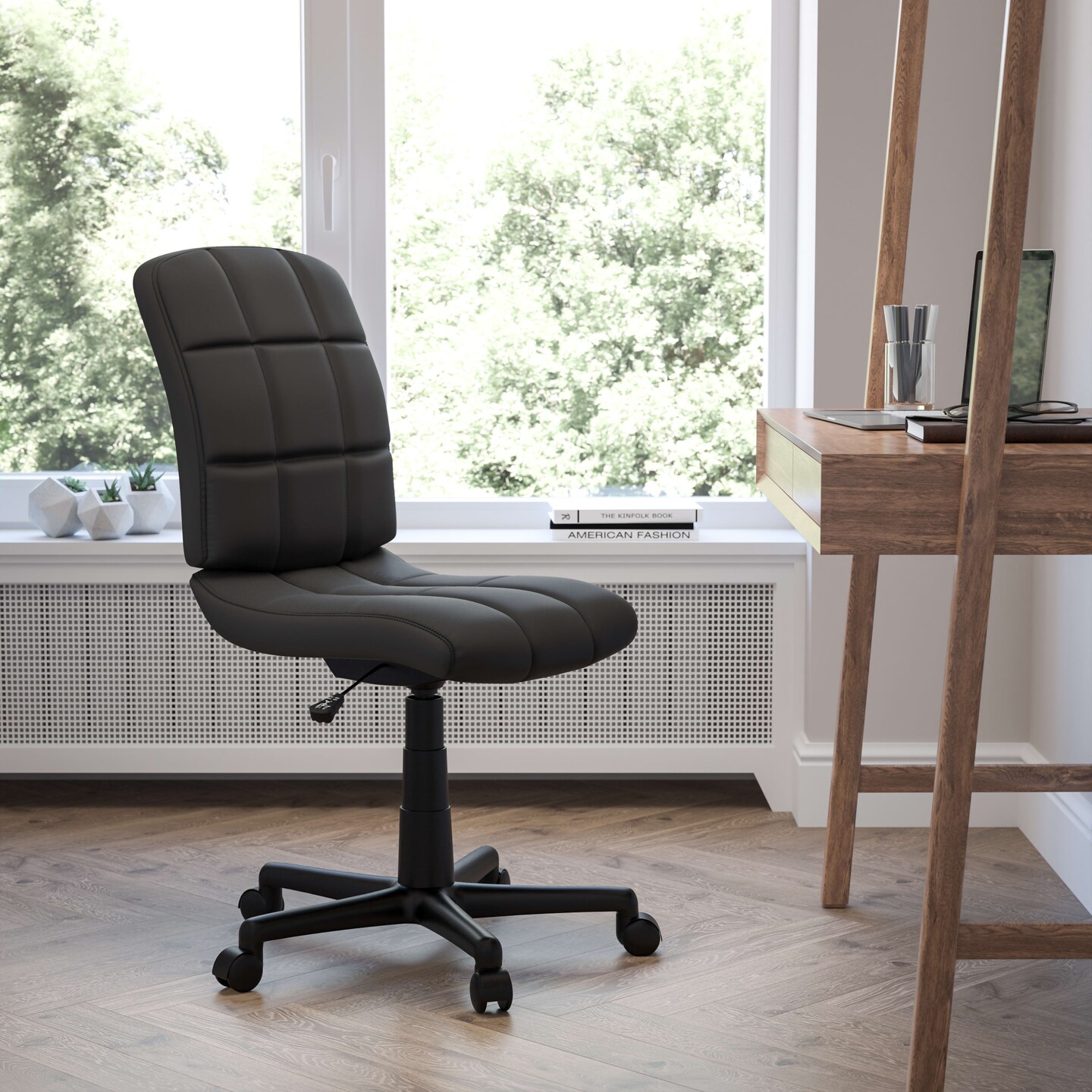Emma and Oliver Mid-Back Quilted Vinyl Swivel Task Office Chair