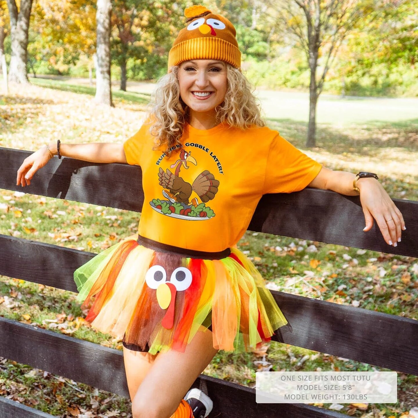 Gone For a Run Turkey Trot Running Tutu Skirt for Women | Adult Tutus | Lightweight| Running Costume Tutu | Turkey Skirt Tutu