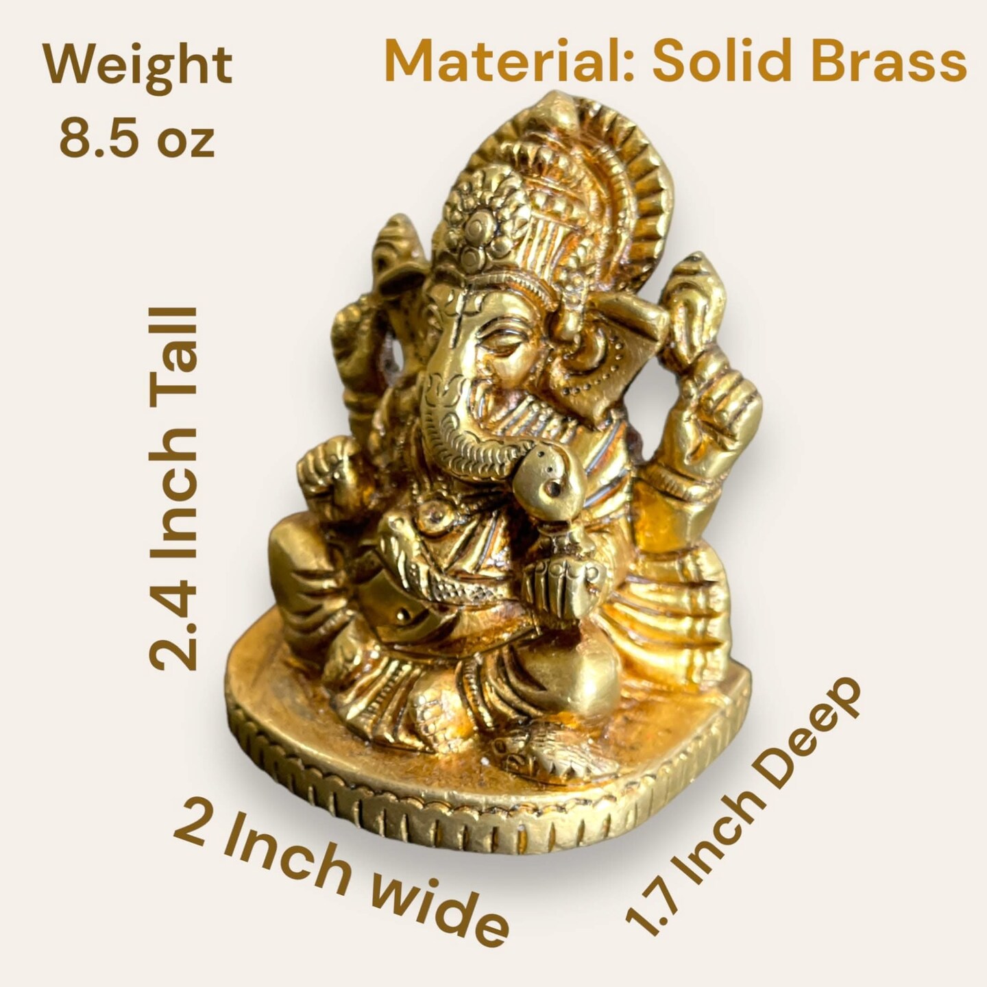 Ganesha Brass Idol, Altar, Deity, Ganesh Idol, Ganapati Idol, Ganesha Statue, Ganapati Idol, Diwali Gift