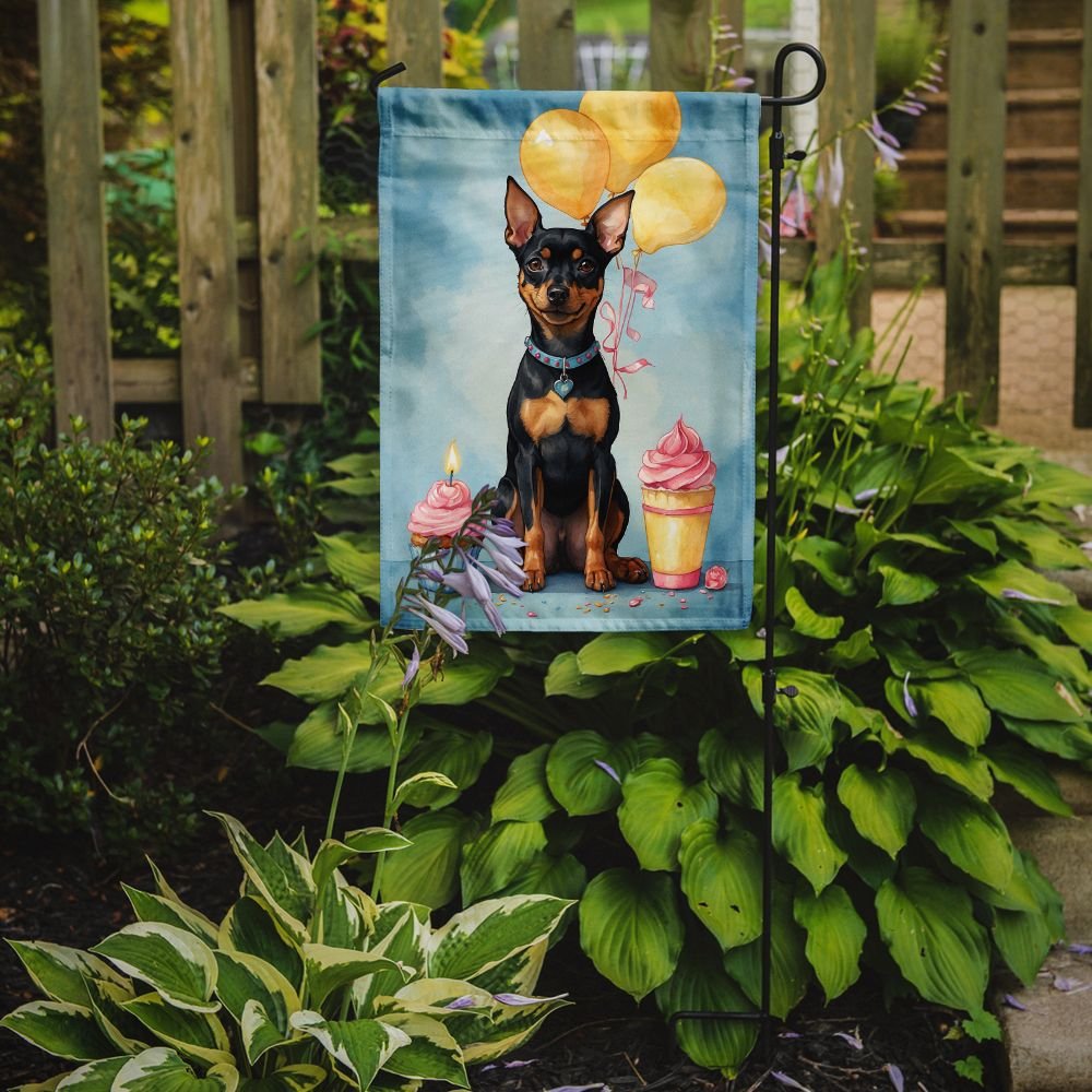 Edge Collections - 11.25" X 15.50" - Multicolor - Miniature Pinscher Birthday Flag - 1 Piece