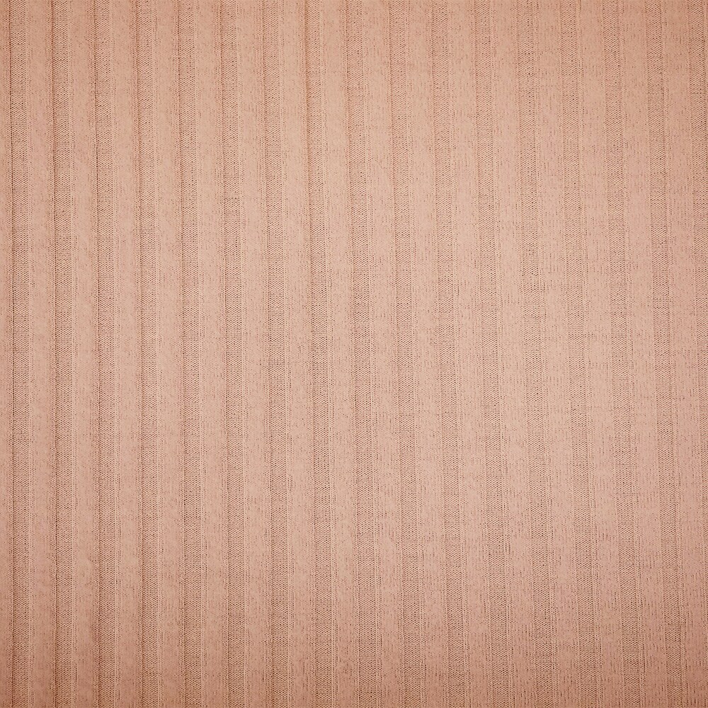 Light Orange Poly Stretch Spandex Brushed Back 5x7 Rib Knit Fabric By the Yard