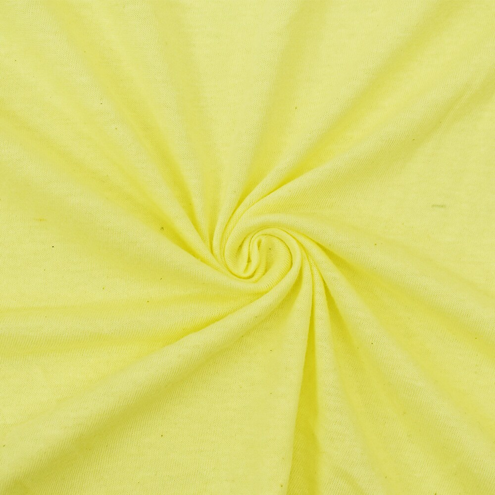 Yellow Poly Stretch Spandex Slub Jersey Knit Fabric By the Yard