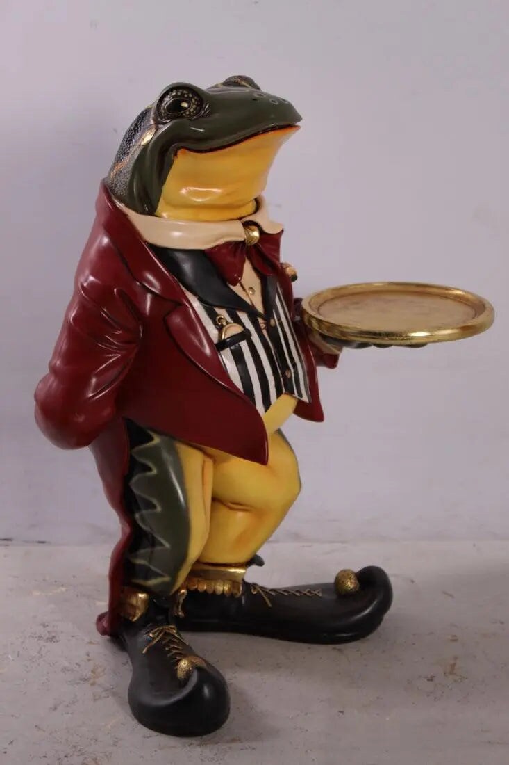 Large Frog Butler Statue