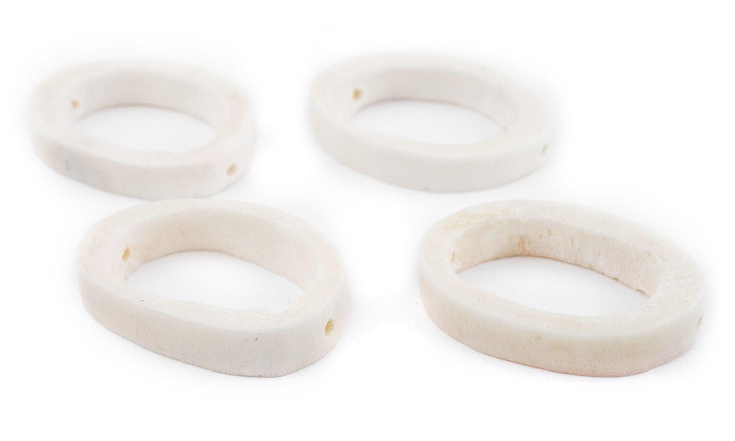 The Bead Chest White Camel Bone Ring Beads (Set of 4) | Michaels